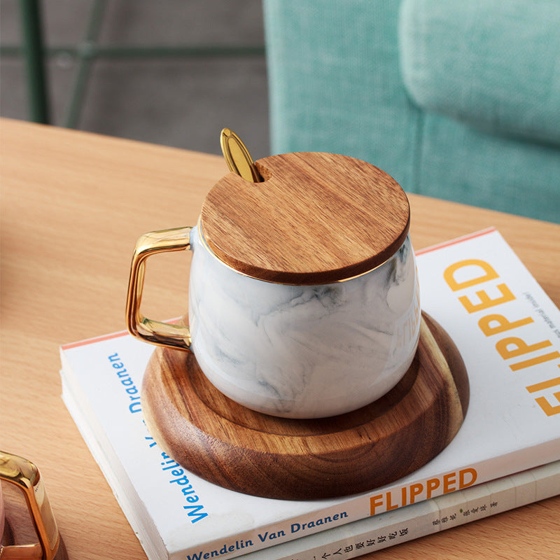 Marble ceramic cup