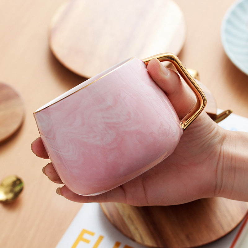 Marble ceramic cup