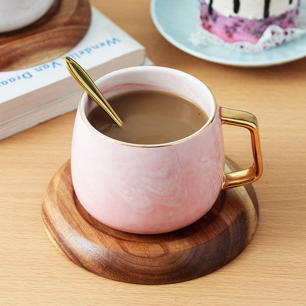 Marble ceramic cup