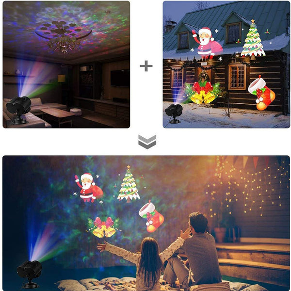 Dual Tube Garden Water Pattern Projection Light Children Bedroom Ambient Lamp Uplights Stage Lighting Effect Light