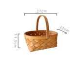 Hand-woven Wood Chip For Picking Fruit Baskets