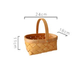Hand-woven Wood Chip For Picking Fruit Baskets