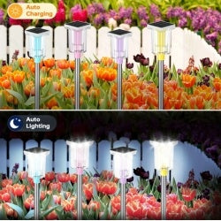 6 Pack Outdoor Solar Landscape Lights Perfectly Suited For Ambient Lighting In Outdoor Spaces, Courtyards, Corridors, Gardens, And Backyards